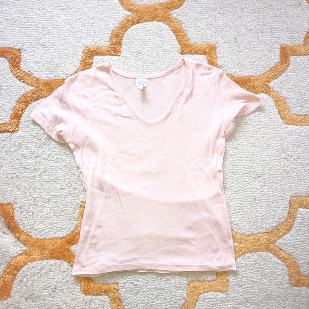 Pastel Pink Fal Vneck Shirt